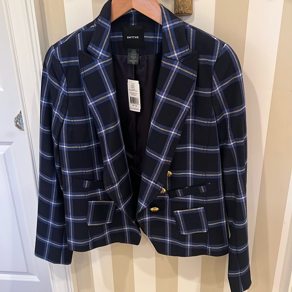 Blue checkered Smythe blazer